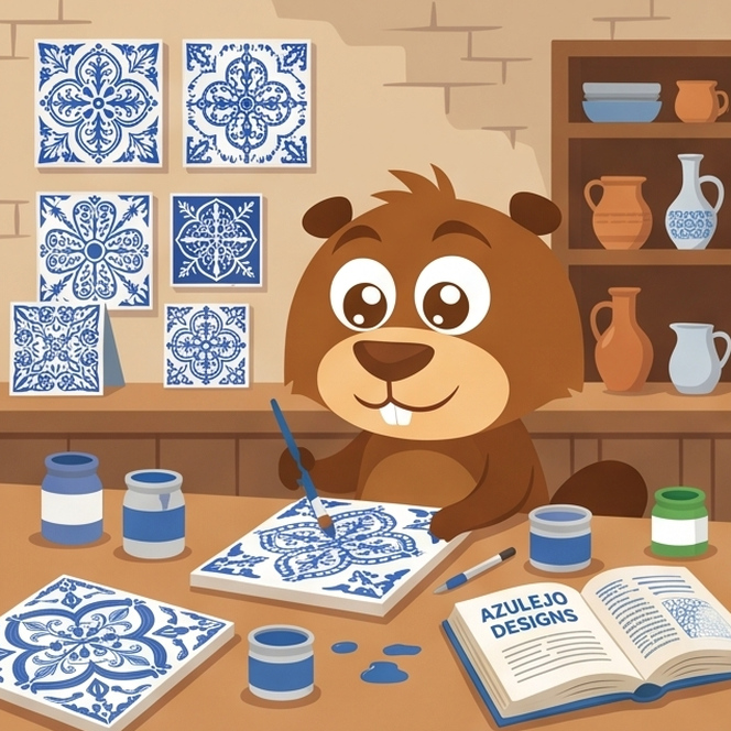 Hopkins exploring Portuguese tile painting
