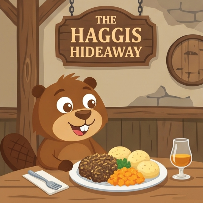 Hopkins trying haggis in Scotland