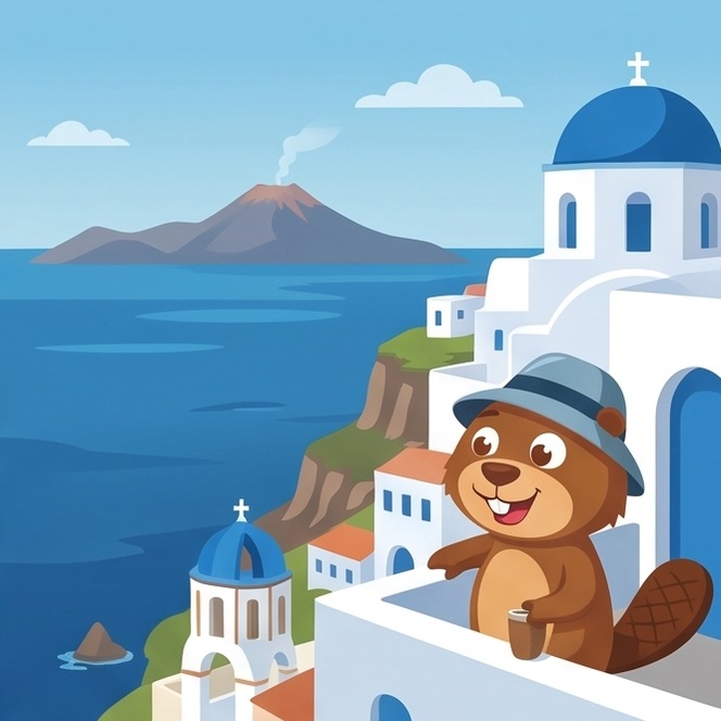 Hopkins at Santorini (Imerovigli), Greece