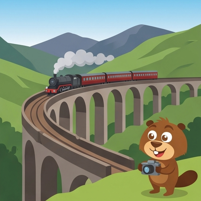 Hopkins at Glenfinnan Viaduct · near Fort William